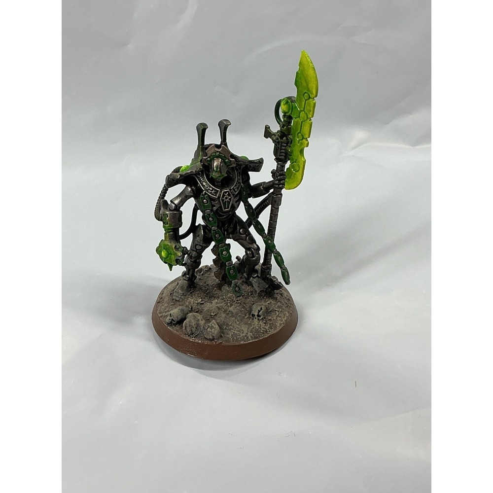 Warhammer 40k Necron Overlord Indomitus Tachyon Arrow Pro Painted Green Glow